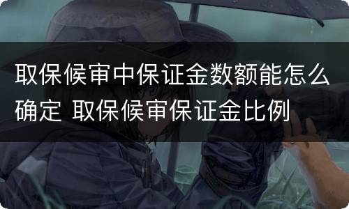 取保候审中保证金数额能怎么确定 取保候审保证金比例