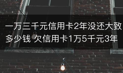 一万三千元信用卡2年没还大致多少钱 欠信用卡1万5千元3年没还了