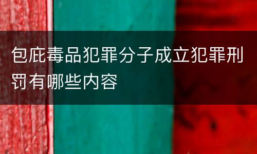 包庇毒品犯罪分子成立犯罪刑罚有哪些内容