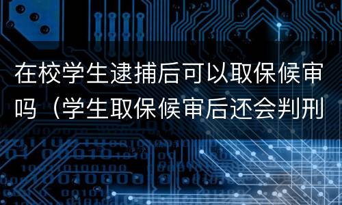 在校学生逮捕后可以取保候审吗（学生取保候审后还会判刑吗）
