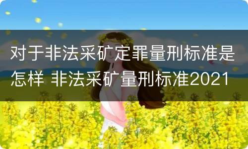 对于非法采矿定罪量刑标准是怎样 非法采矿量刑标准2021