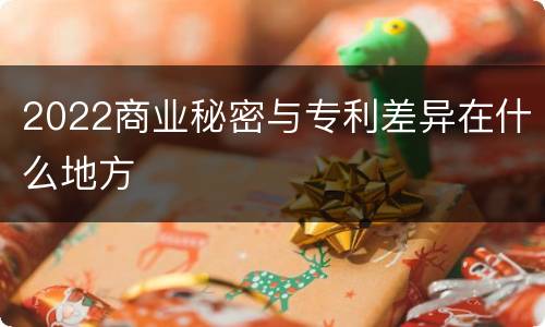 2022商业秘密与专利差异在什么地方