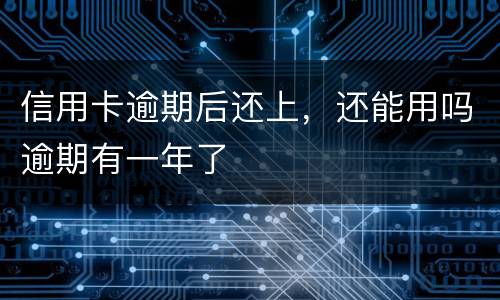 信用卡逾期后还上，还能用吗逾期有一年了
