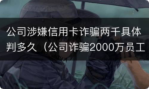 公司涉嫌信用卡诈骗两千具体判多久（公司诈骗2000万员工要判多少年）