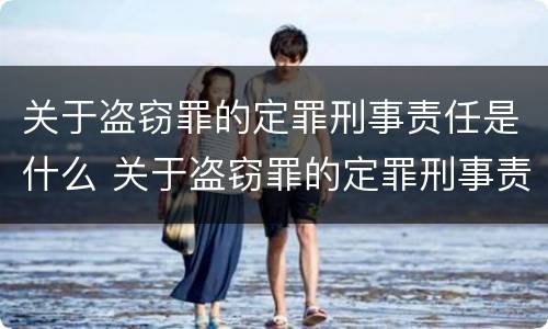 关于盗窃罪的定罪刑事责任是什么 关于盗窃罪的定罪刑事责任是什么意思