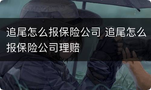 追尾怎么报保险公司 追尾怎么报保险公司理赔