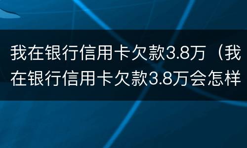 我在银行信用卡欠款3.8万（我在银行信用卡欠款3.8万会怎样）