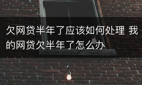 欠网贷半年了应该如何处理 我的网贷欠半年了怎么办