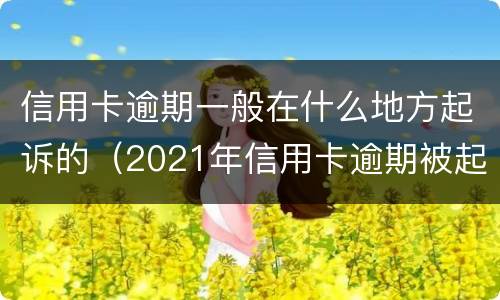 信用卡逾期一般在什么地方起诉的（2021年信用卡逾期被起诉怎么办）