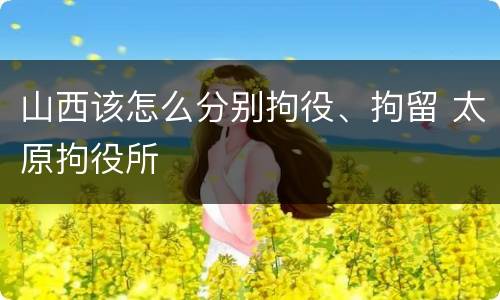 山西该怎么分别拘役、拘留 太原拘役所