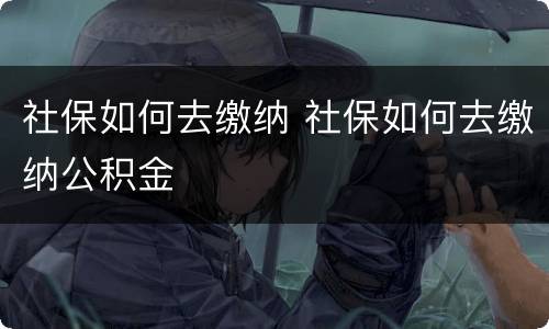 社保如何去缴纳 社保如何去缴纳公积金