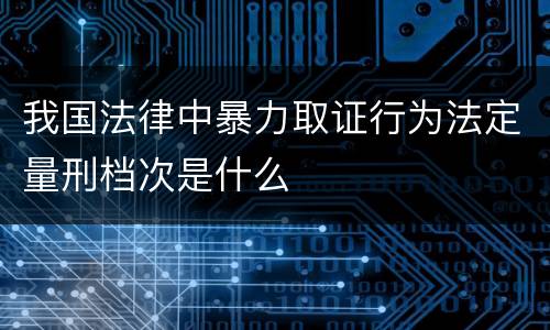 我国法律中暴力取证行为法定量刑档次是什么