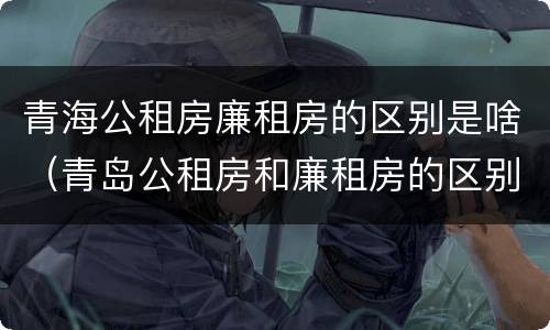 青海公租房廉租房的区别是啥（青岛公租房和廉租房的区别）
