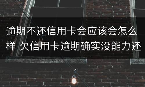 逾期不还信用卡会应该会怎么样 欠信用卡逾期确实没能力还怎么办