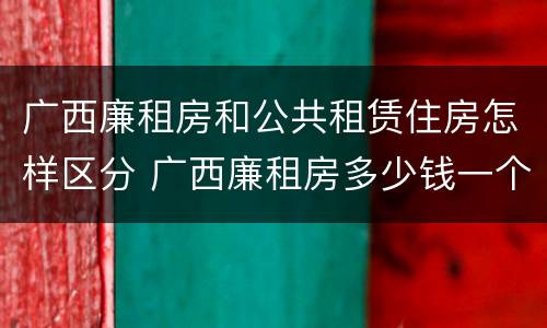 广西廉租房和公共租赁住房怎样区分 广西廉租房多少钱一个月
