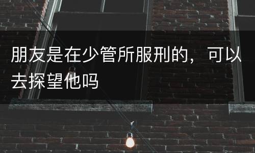 朋友是在少管所服刑的，可以去探望他吗