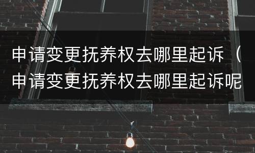 申请变更抚养权去哪里起诉（申请变更抚养权去哪里起诉呢）