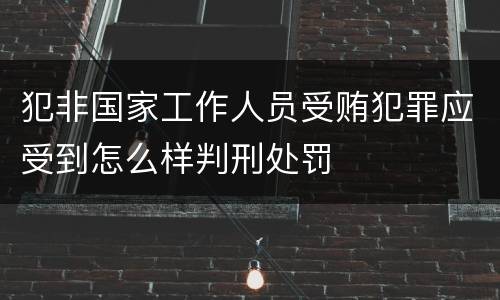 犯非国家工作人员受贿犯罪应受到怎么样判刑处罚