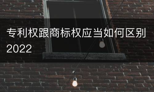 专利权跟商标权应当如何区别2022