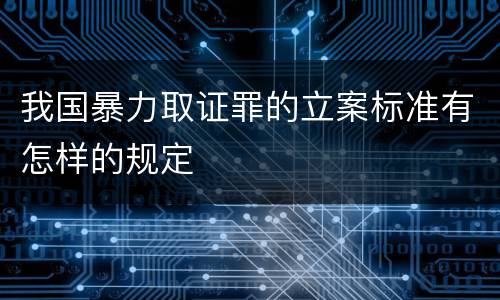我国暴力取证罪的立案标准有怎样的规定