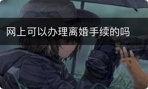 网上可以办理离婚手续的吗