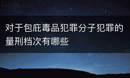 对于包庇毒品犯罪分子犯罪的量刑档次有哪些