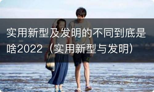实用新型及发明的不同到底是啥2022（实用新型与发明）