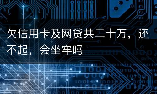 欠信用卡及网贷共二十万，还不起，会坐牢吗