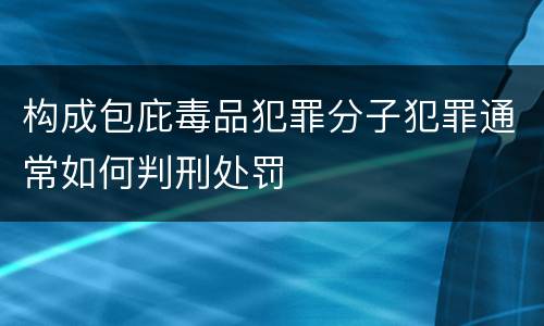 构成包庇毒品犯罪分子犯罪通常如何判刑处罚