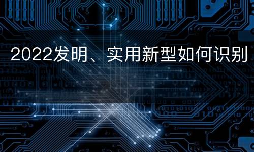 2022发明、实用新型如何识别