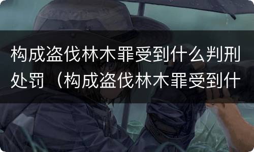 构成盗伐林木罪受到什么判刑处罚（构成盗伐林木罪受到什么判刑处罚决定）