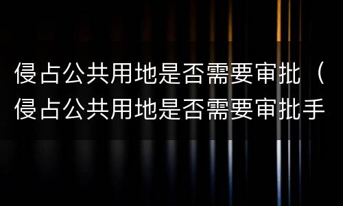 侵占公共用地是否需要审批（侵占公共用地是否需要审批手续）