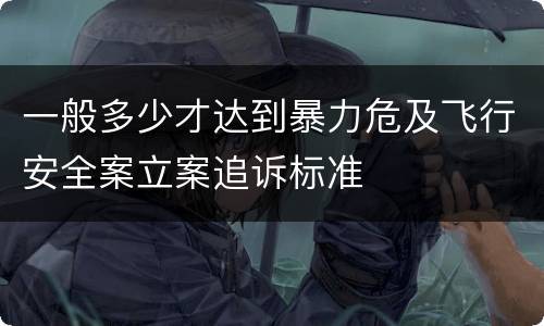 一般多少才达到暴力危及飞行安全案立案追诉标准