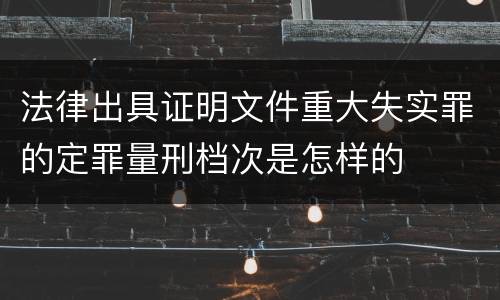 法律出具证明文件重大失实罪的定罪量刑档次是怎样的