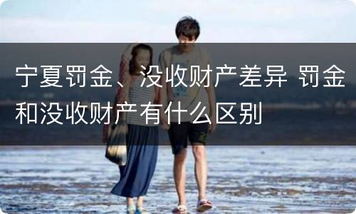 宁夏罚金、没收财产差异 罚金和没收财产有什么区别