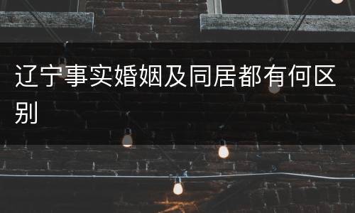 辽宁事实婚姻及同居都有何区别