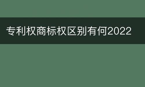 专利权商标权区别有何2022