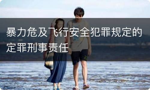 暴力危及飞行安全犯罪规定的定罪刑事责任
