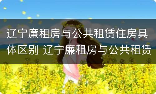 辽宁廉租房与公共租赁住房具体区别 辽宁廉租房与公共租赁住房具体区别是什么