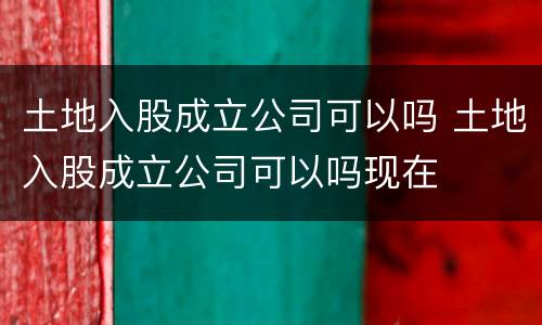 土地入股成立公司可以吗 土地入股成立公司可以吗现在