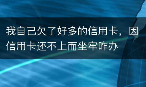 我自己欠了好多的信用卡，因信用卡还不上而坐牢咋办