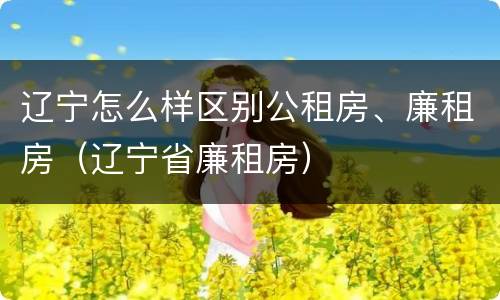 辽宁怎么样区别公租房、廉租房（辽宁省廉租房）