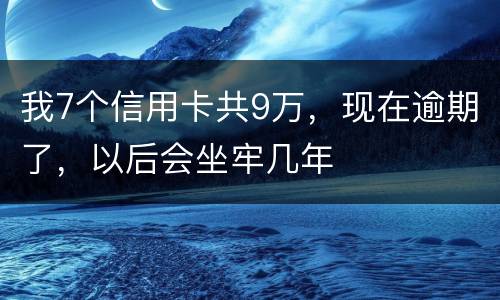 我7个信用卡共9万，现在逾期了，以后会坐牢几年