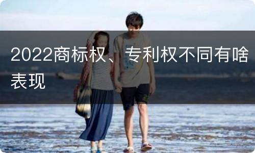 2022商标权、专利权不同有啥表现