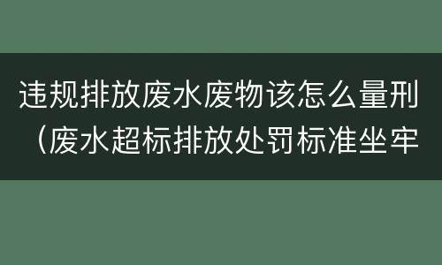 违规排放废水废物该怎么量刑（废水超标排放处罚标准坐牢）