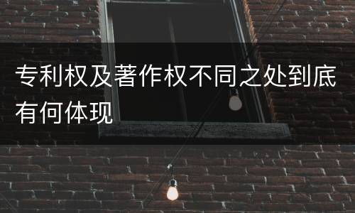 专利权及著作权不同之处到底有何体现