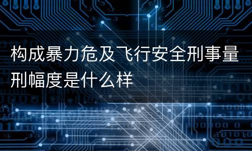 构成暴力危及飞行安全刑事量刑幅度是什么样