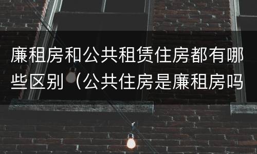 廉租房和公共租赁住房都有哪些区别（公共住房是廉租房吗）