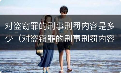 对盗窃罪的刑事刑罚内容是多少（对盗窃罪的刑事刑罚内容是多少种）