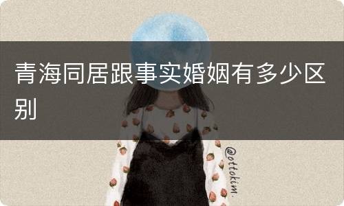青海同居跟事实婚姻有多少区别